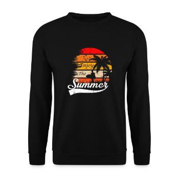 Vacation early summer late summer summer holiday holiday sea - Unisex Sweatshirt - black - Front - Alina (178cm) & Michal (187cm)