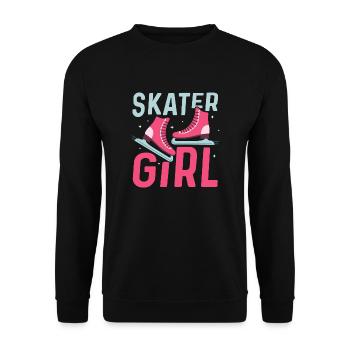 Edge and Elegance: The Skater Girl's Craft - Unisex Pullover - Schwarz - Vorne - Alina (178cm) & Michal (187cm)