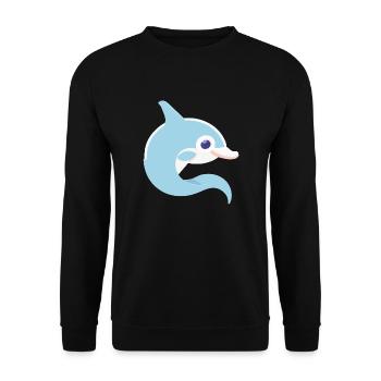 Dauphin dans le Sea Roll - Sweat-shirt Unisexe - noir - Devant - Alina (178cm) & Michal (187cm)