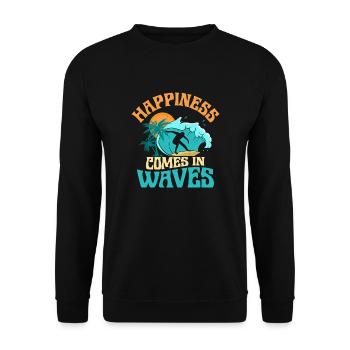 Certified Badass Forklift Operator Surfboard Surfe - Unisex Sweatshirt - black - Front - Alina (178cm) & Michal (187cm)