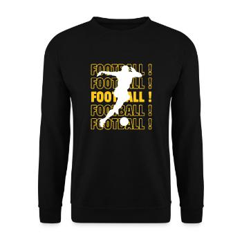 Football football football - Unisex Sweatshirt - black - Front - Alina (178cm) & Michal (187cm)