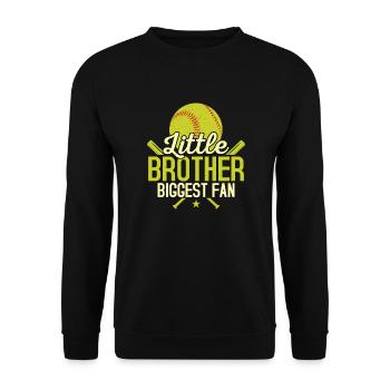 Little Brother Plus grand fan de baseball Softball - Sweat-shirt Unisexe - noir - Devant - Alina (178cm) & Michal (187cm)