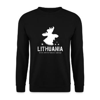 Lithuania Lithuanian - Unisex Sweatshirt - black - Front - Alina (178cm) & Michal (187cm)