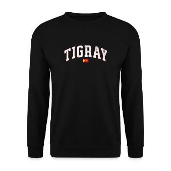 Tigray Design: Umarmen Sie das Erbe von Tigray - Unisex Pullover - Schwarz - Vorne - Alina (178cm) & Michal (187cm)