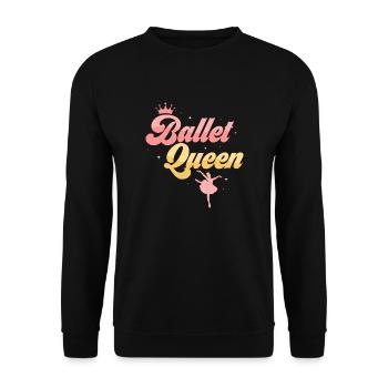 Ballet Queen Ballerina Woman Dance - Unisex Sweatshirt - black - Front - Alina (178cm) & Michal (187cm)