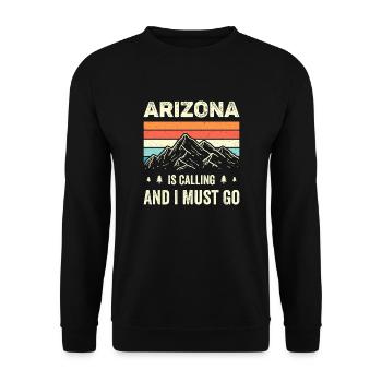 L’Arizona m’appelle et je dois y aller - Sweat-shirt Unisexe - noir - Devant - Alina (178cm) & Michal (187cm)