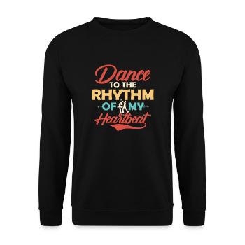 Danse au rythme de mon rythme cardiaque Salsa Danse La - Sweat-shirt Unisexe - noir - Devant - Alina (178cm) & Michal (187cm)