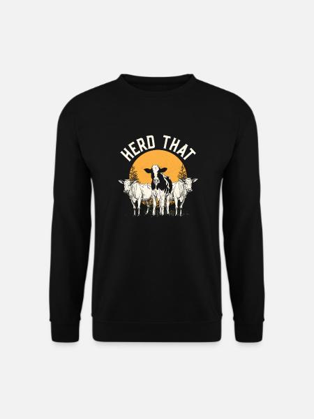Cow Farmer Funny Farming Cows Animal Farm - Unisex Sweatshirt - black