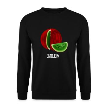 Melone mal anders - Unisex Pullover - Schwarz - Vorne - Alina (178cm) & Michal (187cm)