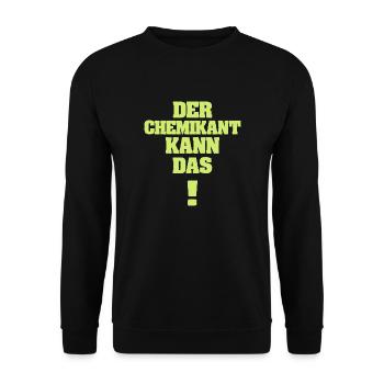 Chemical Technician as Funny - Unisex Sweatshirt - black - Front - Alina (178cm) & Michal (187cm)