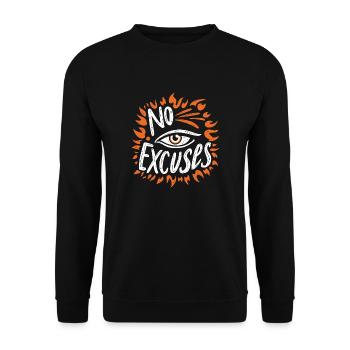 Pas d'excuses - Sweat-shirt Unisexe - noir - Devant - Alina (178cm) & Michal (187cm)