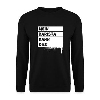 Occupation: Barista - Unisex Sweatshirt - black - Front - Alina (178cm) & Michal (187cm)