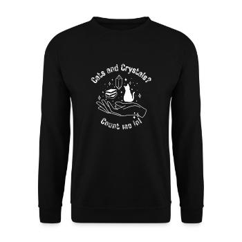 Chats et cristaux - Sweat-shirt Unisexe - noir - Devant - Alina (178cm) & Michal (187cm)