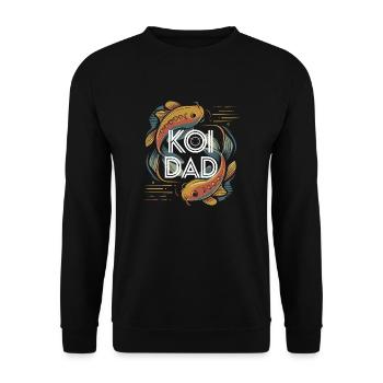 Message humoristique pour les amateurs de carpes koï - Sweat-shirt Unisexe - noir - Devant - Alina (178cm) & Michal (187cm)