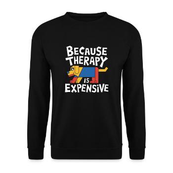 Labrador love heals everything - Unisex Sweatshirt - black - Front - Alina (178cm) & Michal (187cm)