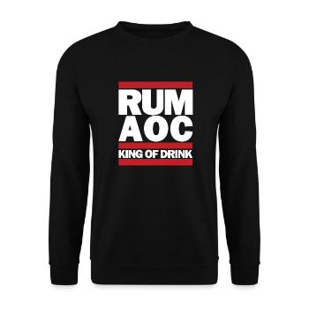 RUM AOC King of Drink - Sweat-shirt Unisexe - noir - Devant - Alina (178cm) & Michal (187cm)