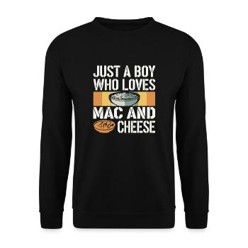 Mac 'n' Cheese Fan - Unisex Sweatshirt - black - Front - Alina (178cm) & Michal (187cm)
