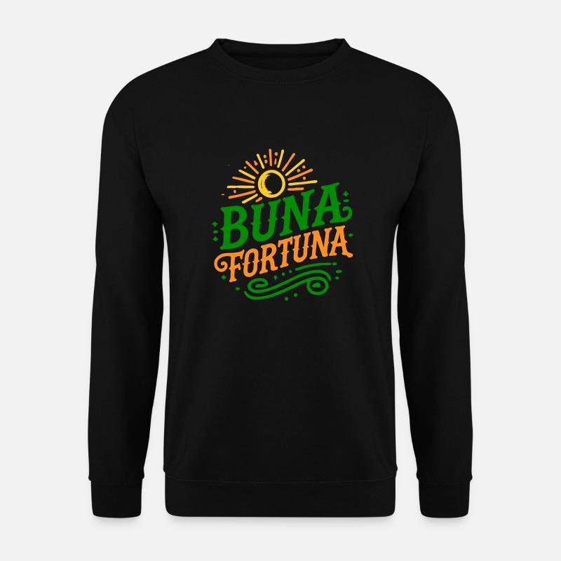buna fortuna (Vectorgraphic) - Unisex Pullover - Schwarz