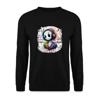 Musik 6266 - Unisex Pullover - Schwarz - Vorne - Alina (178cm) & Michal (187cm)