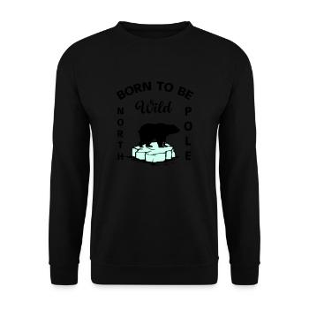 Polar Bear Wilderness Antarctica - Unisex Sweatshirt - black - Front - Alina (178cm) & Michal (187cm)