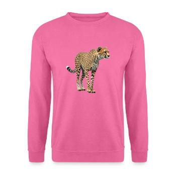 Guépard réel - Sweat-shirt Unisexe - rose - Devant