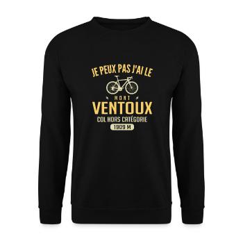 Je Peux Pas J ai mont Ventoux Cadeau Vélo Cycliste - Sweat-shirt Unisexe - noir - Devant - Alina (178cm) & Michal (187cm)