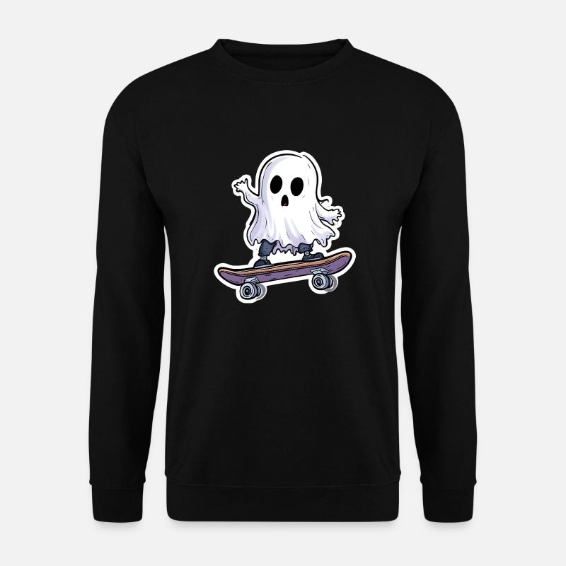 Ghost on skateboard - Unisex Sweatshirt - black