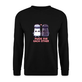 Salt and pepper - Unisex Sweatshirt - black - Front - Alina (178cm) & Michal (187cm)
