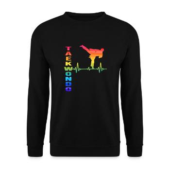Taekwondo Taekwondo-korean-martial-arts poomsae - Unisex Pullover - Schwarz - Vorne - Alina (178cm) & Michal (187cm)