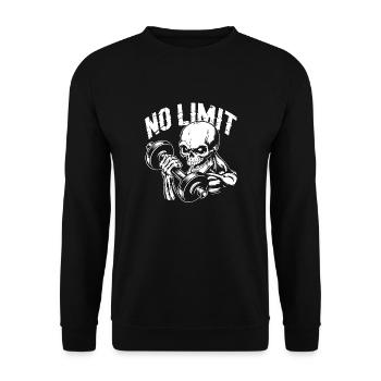 Entraînement de musculation du crâne et No Limit - Sweat-shirt Unisexe - noir - Devant - Alina (178cm) & Michal (187cm)