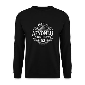 Afyon - Unisex Sweatshirt - black - Front - Alina (178cm) & Michal (187cm)