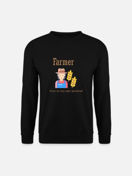 Farmer runter Sportsfreund - Unisex Pullover - Schwarz