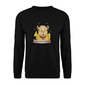 Kamel Musikliebhaber - wild music lover - Unisex Pullover - Schwarz - Vorne - Alina (178cm) & Michal (187cm)