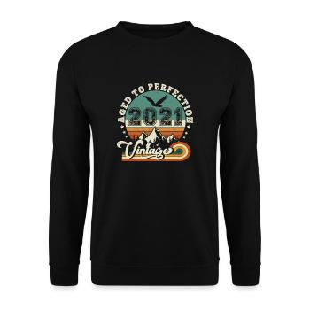 2022 Vintage Retro Jubiläum 2022.Auflage 2025. - Unisex Pullover - Schwarz - Vorne - Alina (178cm) & Michal (187cm)