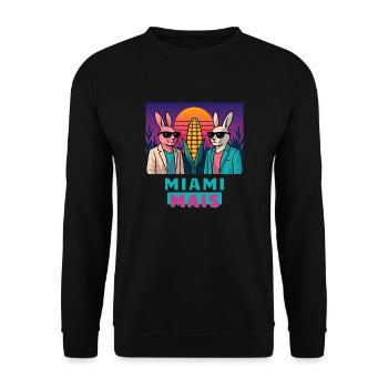Miami Mais - Unisex Pullover - Schwarz - Vorne - Alina (178cm) & Michal (187cm)