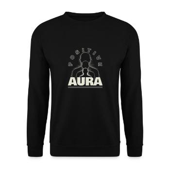 Positive Aura - Unisex Pullover - Schwarz - Vorne - Alina (178cm) & Michal (187cm)