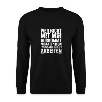 Chemise effrontée qui ne peut pas s’entendre avec moi - Sweat-shirt Unisexe - noir - Devant - Alina (178cm) & Michal (187cm)