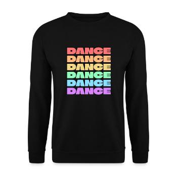 Dance gay pride 6 rainbow colors - Unisex Sweatshirt - black - Front - Alina (178cm) & Michal (187cm)