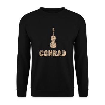Conrad als Bratsche - Unisex Pullover - Schwarz - Vorne - Alina (178cm) & Michal (187cm)