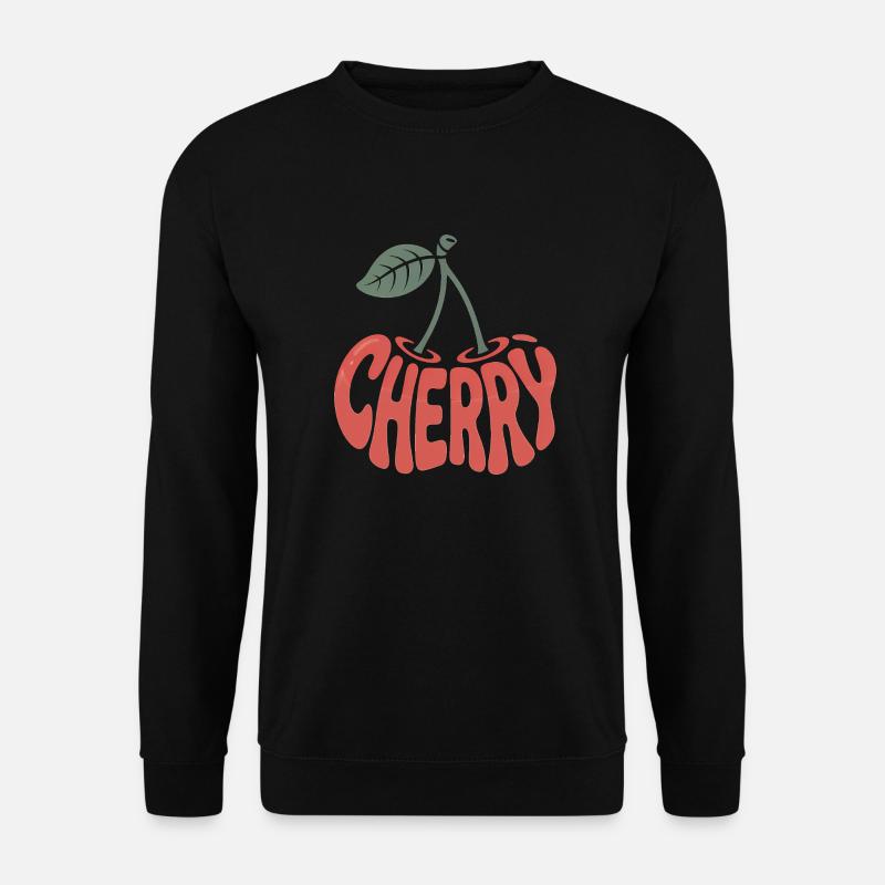 Cherry - Cool Fruit Logo - Unisex Sweatshirt - black