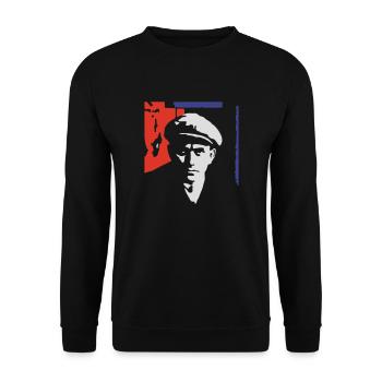 majakovskij1_3c_ge - Unisex Pullover - Schwarz - Vorne - Alina (178cm) & Michal (187cm)