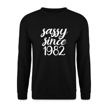 Sassy depuis 1982 drôle 40e anniversaire hommes et femmes - Sweat-shirt Unisexe - noir - Devant - Alina (178cm) & Michal (187cm)