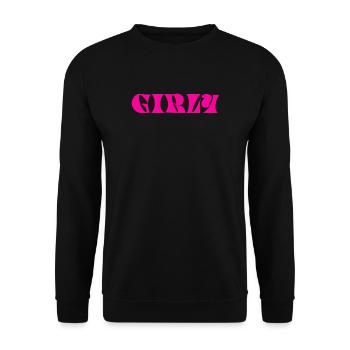 GIRLY - La fille! - Sweat-shirt Unisexe - noir - Devant - Alina (178cm) & Michal (187cm)