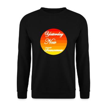 Sonnenuntergang Sunrise Geschenk Sun Geschenkidee - Unisex Pullover - Schwarz - Vorne - Alina (178cm) & Michal (187cm)