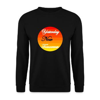 Sunrise Sun Sonnenuntergang Geschenk Geschenkidee - Unisex Pullover - Schwarz - Vorne - Alina (178cm) & Michal (187cm)