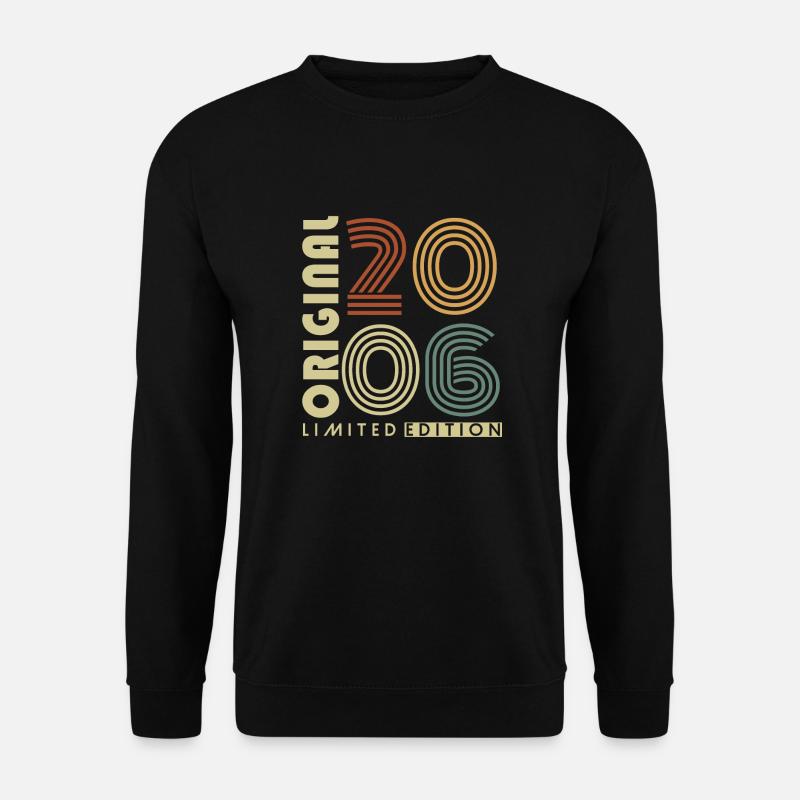 2006 Jahrgang geboren Geburtstag Vintage Retro - Unisex Pullover - Schwarz
