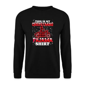 Biker Funny Motorcyclist Gifts - Unisex Pullover - Schwarz - Vorne - Alina (178cm) & Michal (187cm)