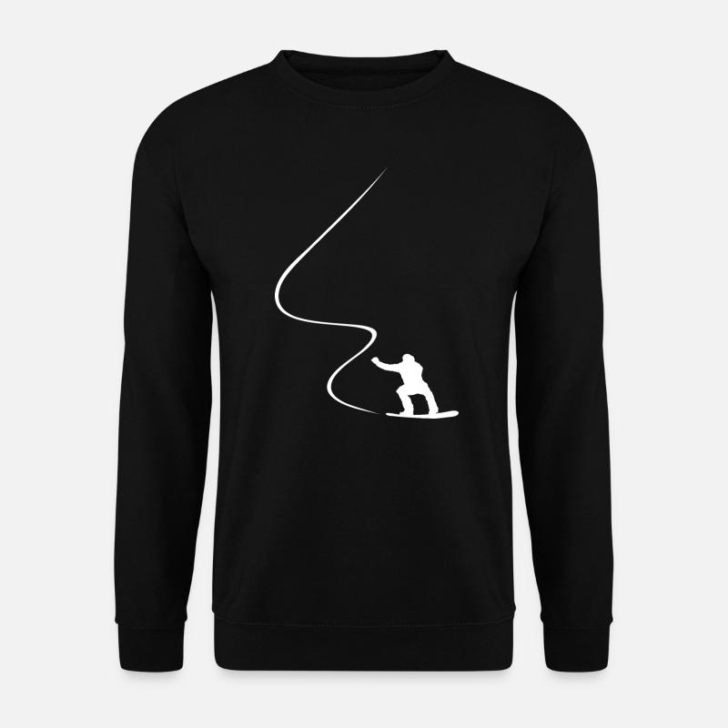 Snowboarder, Courbe, Descente, Freerider, Hiver - Sweat-shirt Unisexe - noir