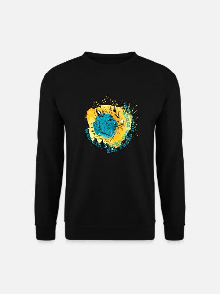 Ein Fuchs muss tun was ein Fuchs tun muss - Unisex Pullover - Schwarz