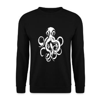 Kraken - Oktopus - Unisex Pullover - Schwarz - Vorne - Alina (178cm) & Michal (187cm)